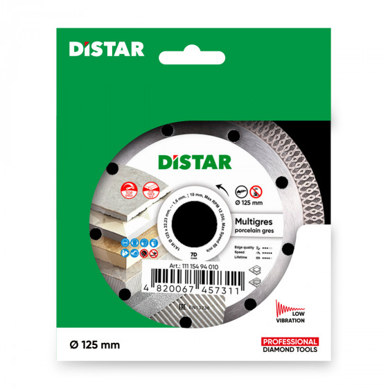 Диск для різання керамограніту Distar 1A1R 125 Multigres - виробник ...
