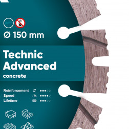 Круг алмазный отрезной 1A1RSS 150 Technic Advanced