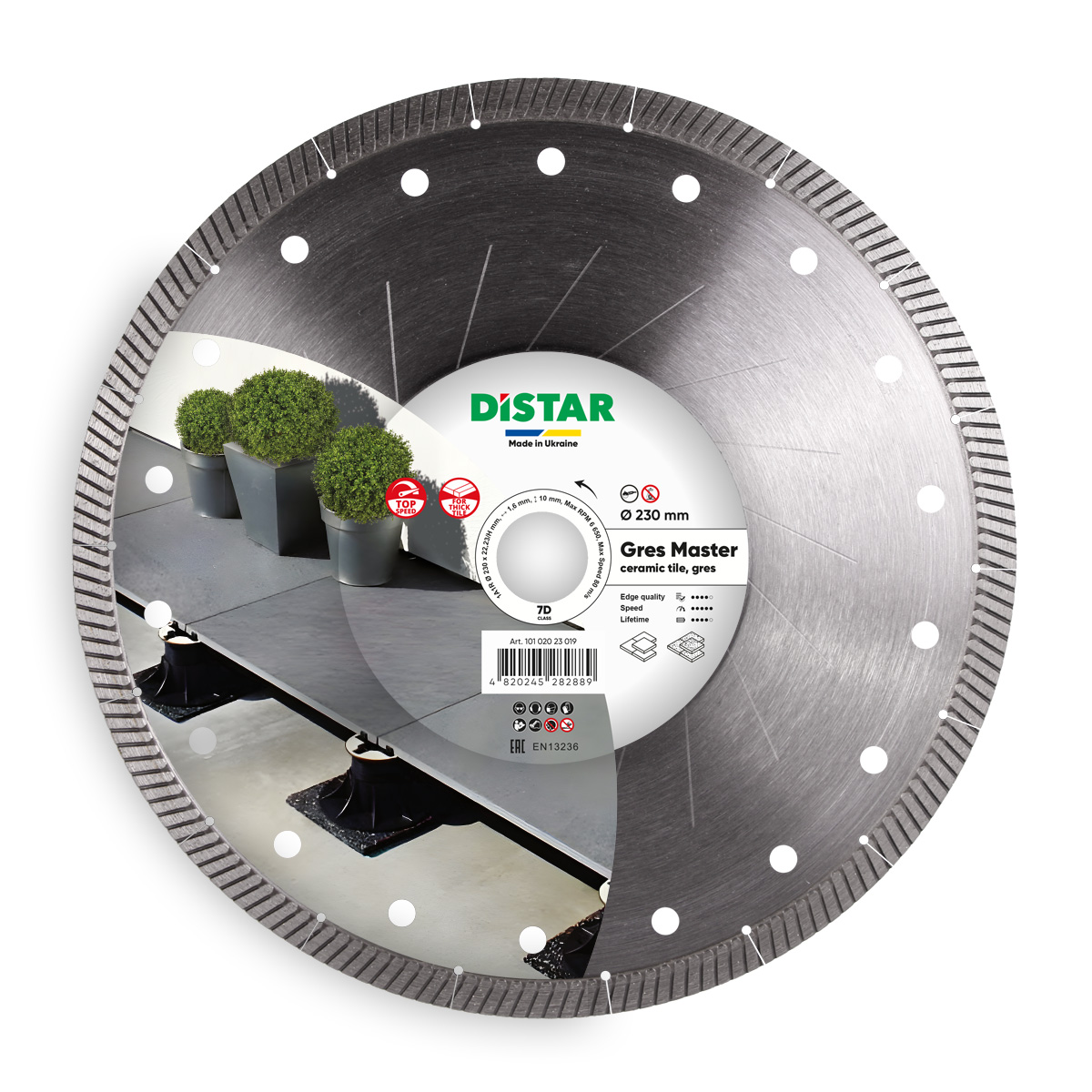 Диск для террасного керамогранита 230x22,23/H Gres Master - фото 1